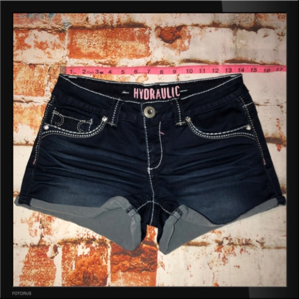Hydraulic brand shorts with rhinestones